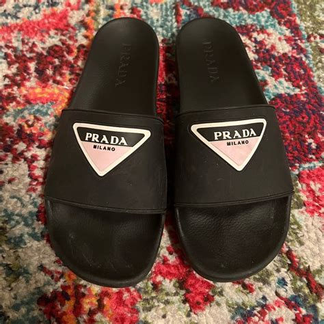 prada women's pool slides|prada wedges for women.